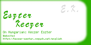 eszter keczer business card